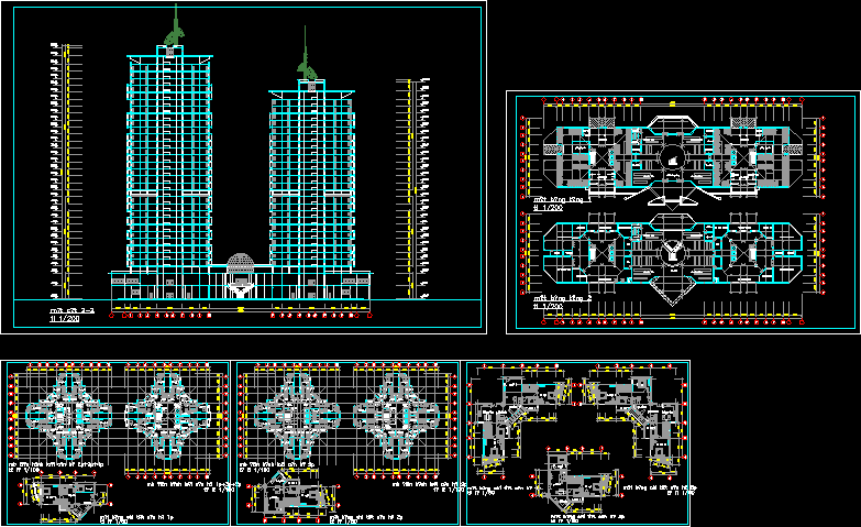 Жилые дома dwg