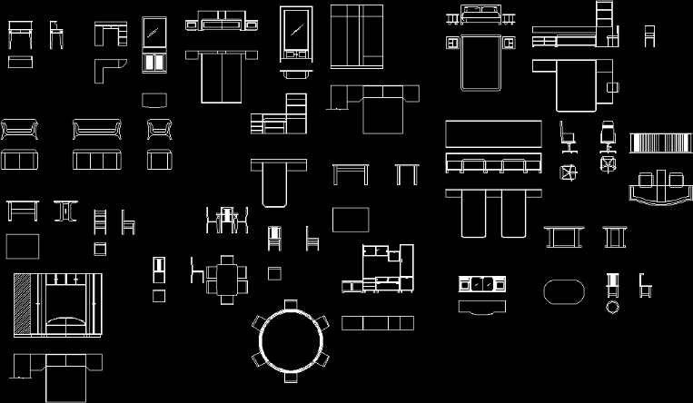 Чертежи мебели для автокада