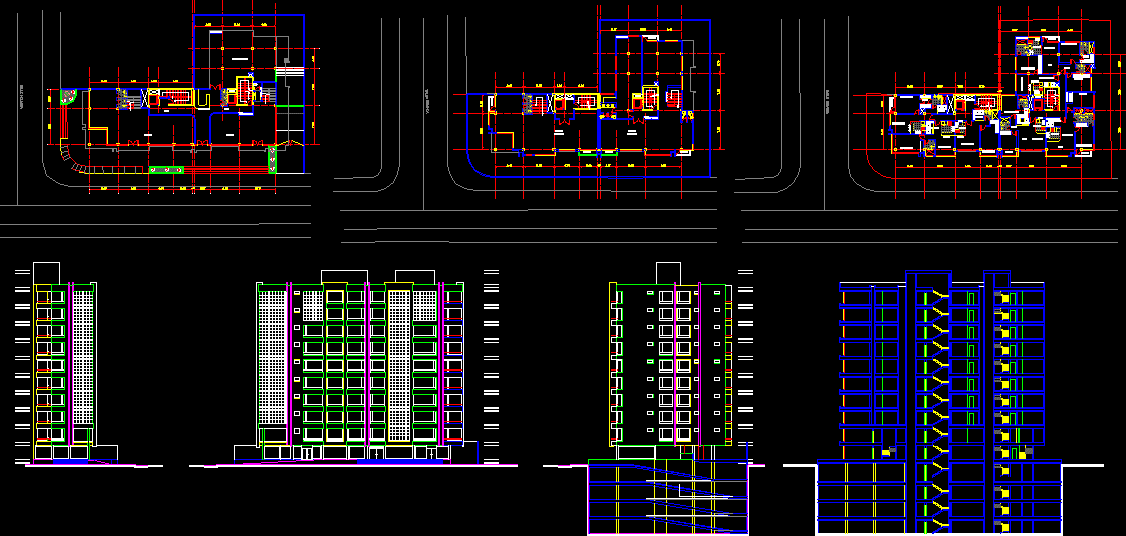 Жилые дома dwg