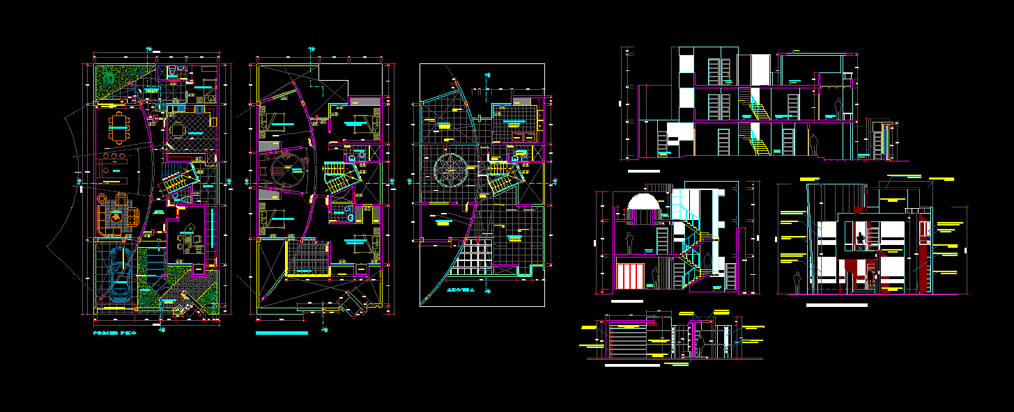 Жилые дома dwg