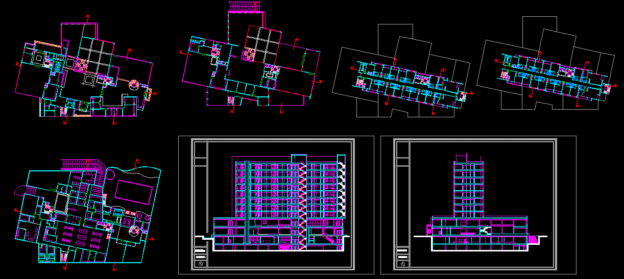 План гостиницы dwg