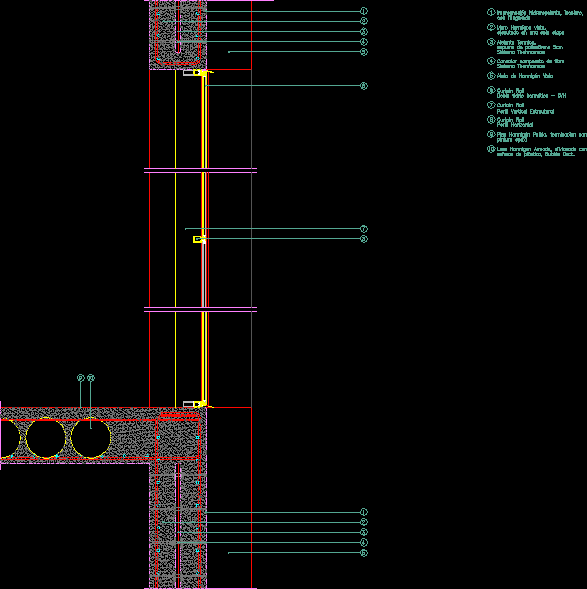 beton duvar detay