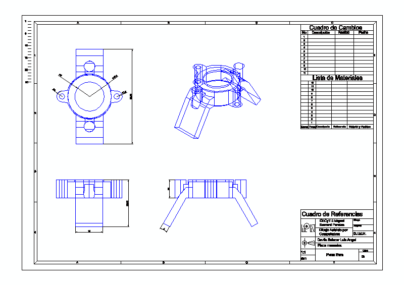 Чертеж с размерами dwg